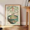 kitchen decor vibrant Ramen poster bold green orange hues stunning wall art taste culinary delight space unique gift personal artwork A4 cm A0