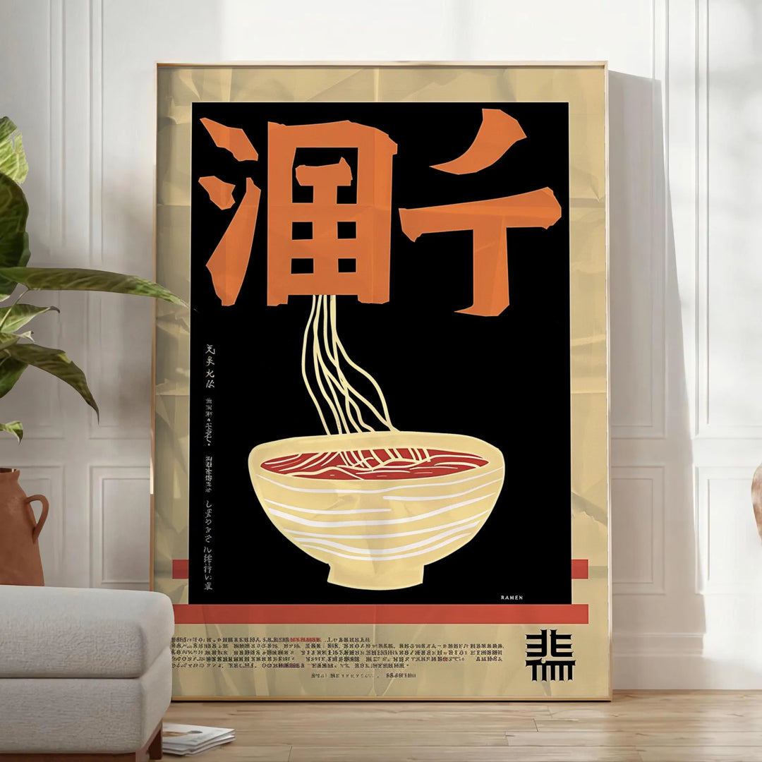 Ramen Kitchen Print Travel Poster High Quality Frame Premium Print Home Decor Color