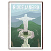 beauty Rio de Janeiro stunning gray blue poster captivating wall art vibrant essence iconic city perfect gift addition home décor sizes A4 cm A0