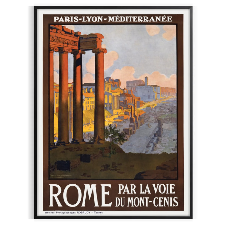 Rome Par La Voie Du Mont Cenis Travel Poster Print 