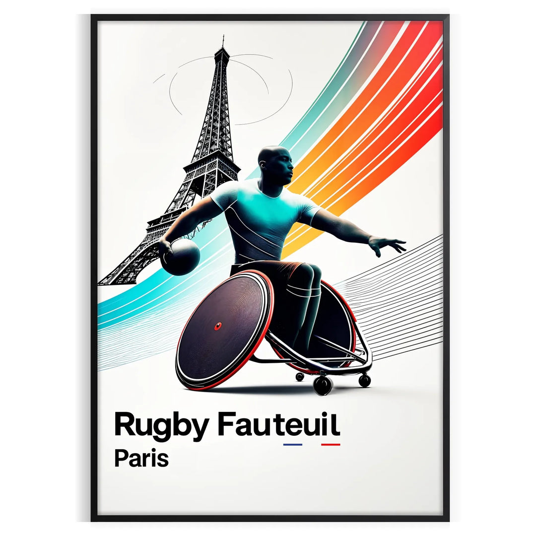 Rugby Fauteuil Paris Poster Travel Poster High Quality Frame Premium Print Home Decor Color