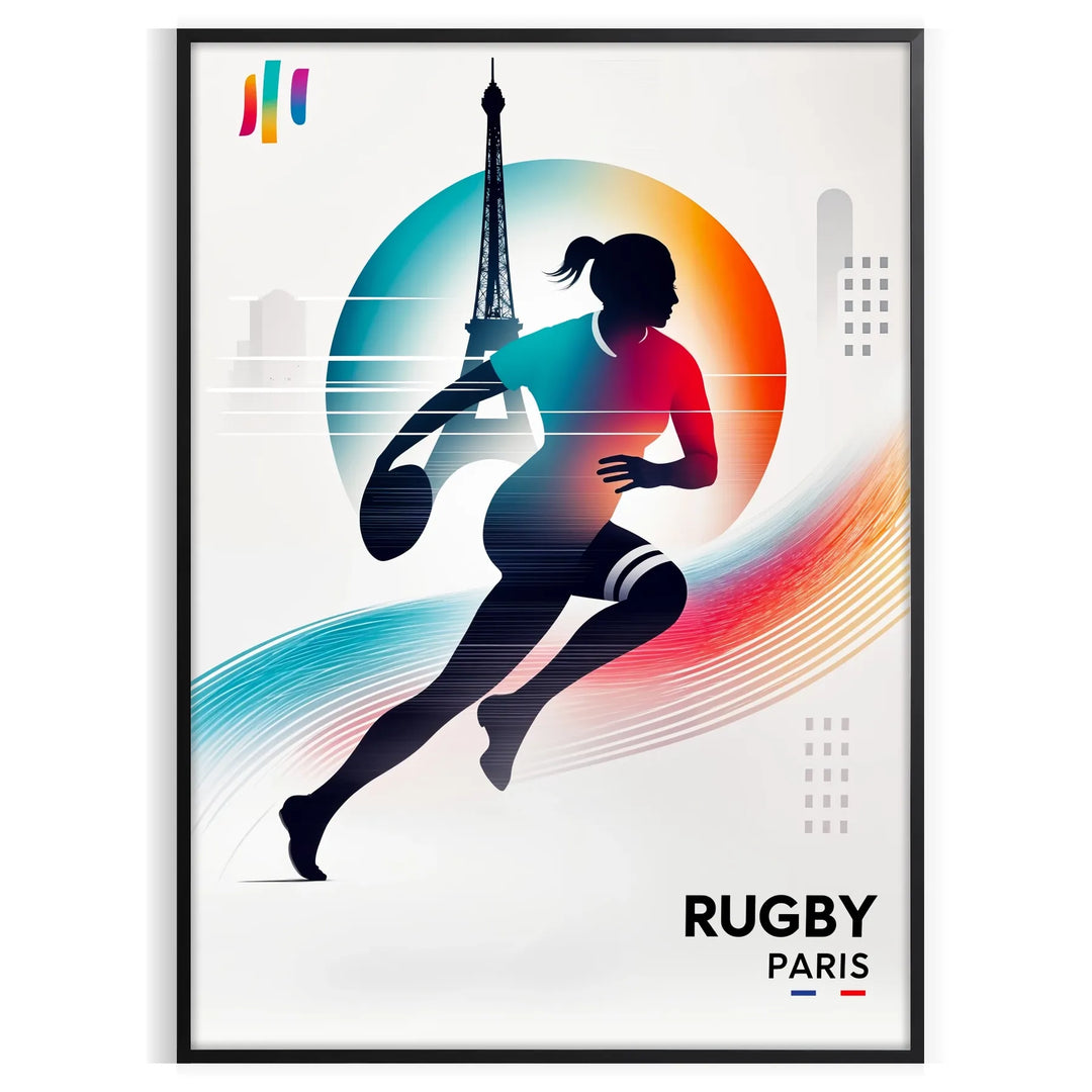 Rugby Paris Poster Travel Poster High Quality Frame Premium Print Home Decor Color