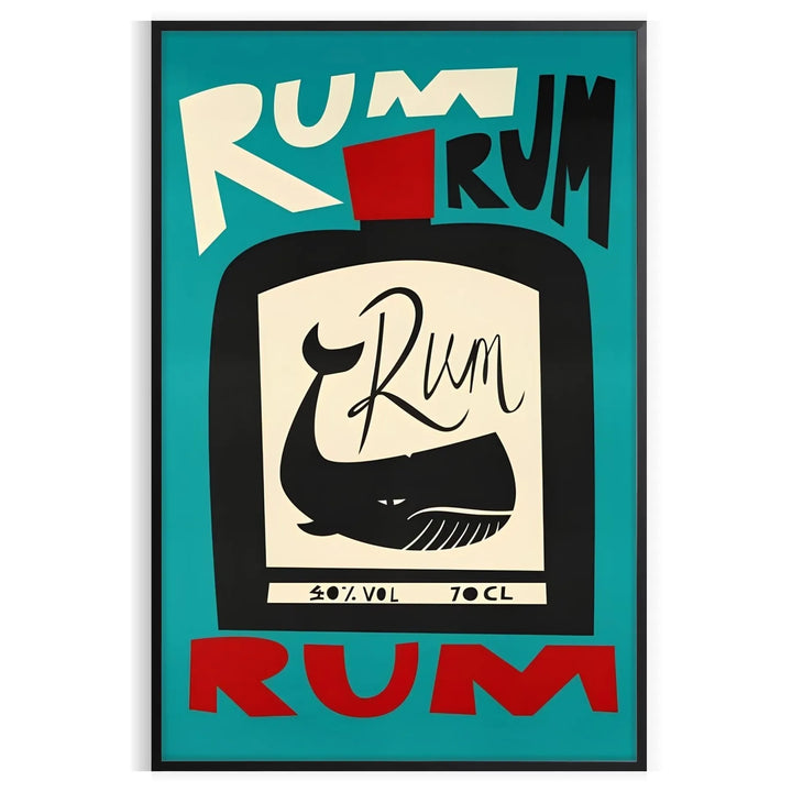 Rum Cocktail Print Travel Poster High Quality Frame Premium Print Home Decor Color