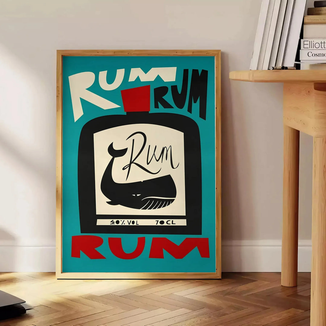 Rum Cocktail Print Travel Poster High Quality Frame Premium Print Home Decor Color