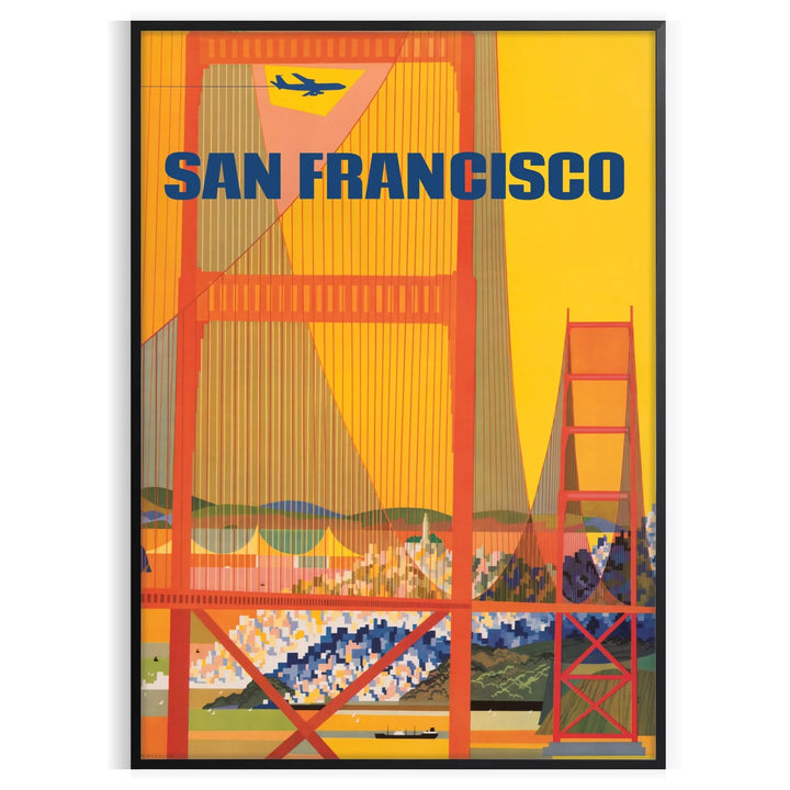 Impression murale d’affiche de voyage de San Francisco 