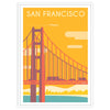 Affiche captivante voyage San Francisco teintes grises vertes intérieur A4 cm A0