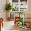 charm bygone era San Francisco Vintage Travel Poster soothing blues greens captivating wall art ideal gift unique artwork space A4 cm A0 sizes
