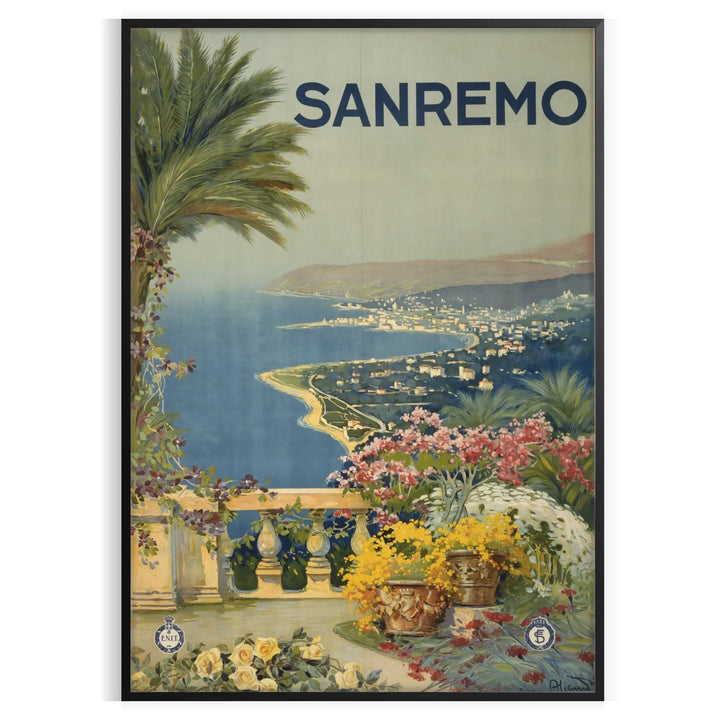 Sanremo Italy Travel Poster Poster