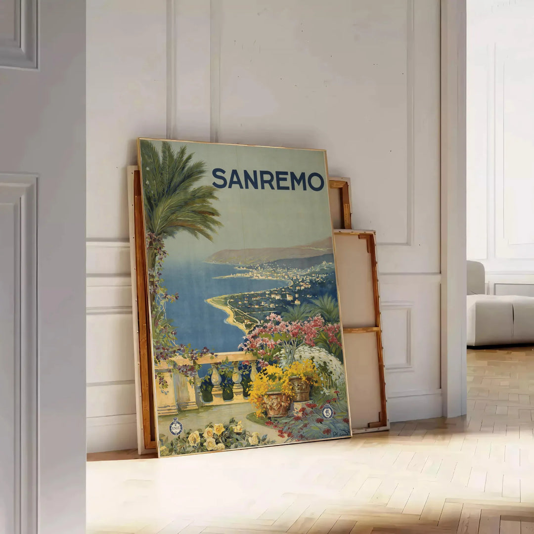 Sanremo Italy Travel Poster Poster Travel Poster High Quality Frame Premium Print Home Decor Color