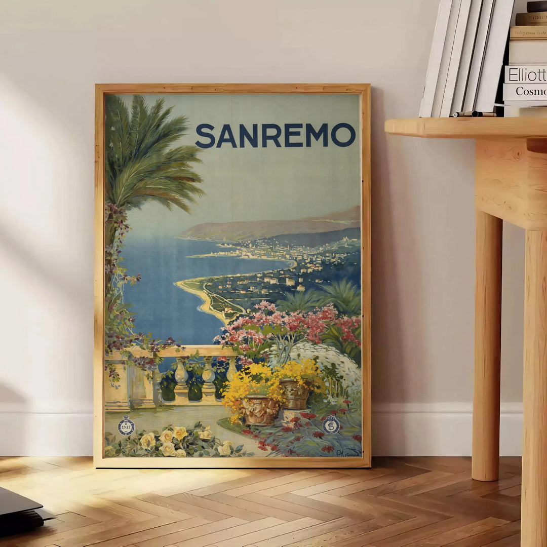 Sanremo Italy Travel Poster Poster Travel Poster High Quality Frame Premium Print Home Decor Color