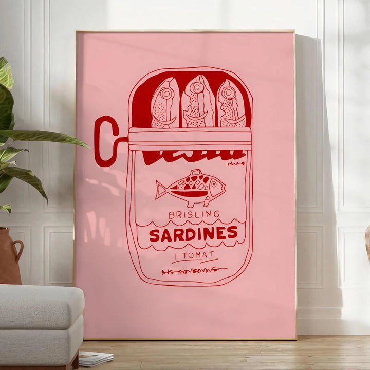 Sardine Kitchen Poster Travel Poster High Quality Frame Premium Print Home Decor Color