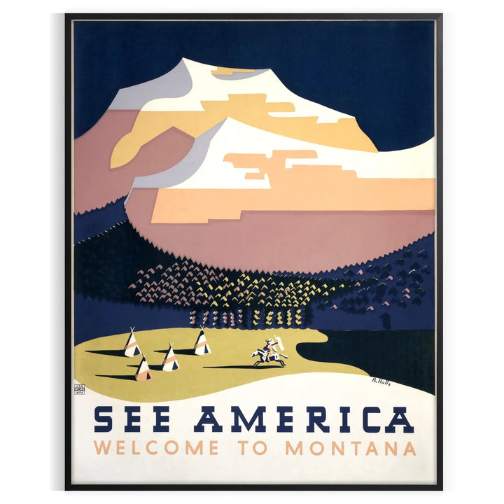 Voir l'affiche de voyage d'America Montana Poster 