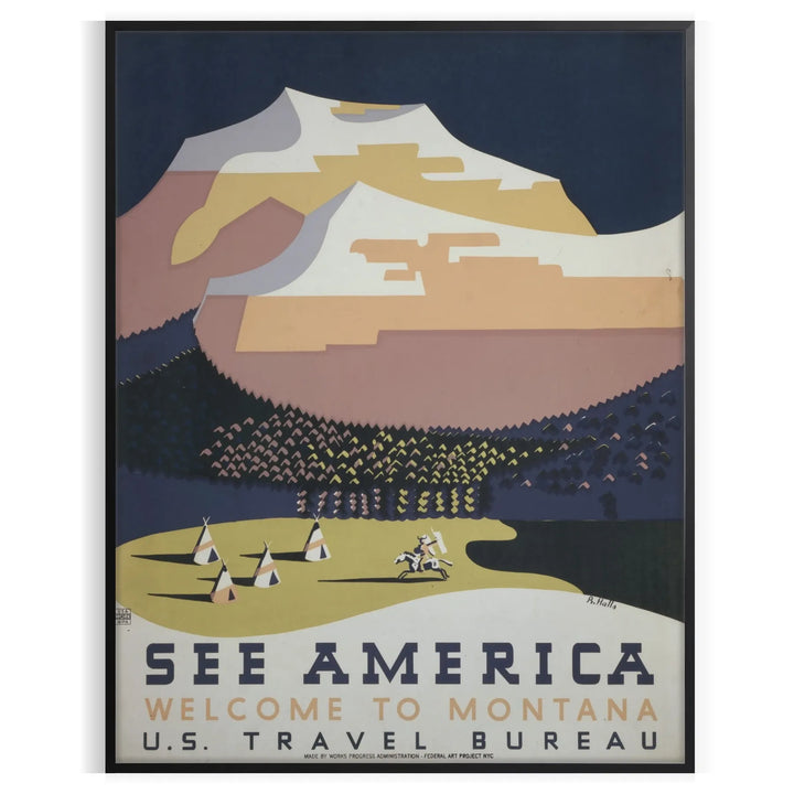 Voir l'affiche de voyage en Amérique Poster 1