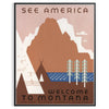 beauty USA See America travel poster gray brown hues wall art unique gift artwork space enthusiasts lovers