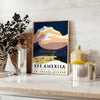iconic charm vintage travel See America poster stunning gray black artwork perfect wall art gift lovers sizes A4 cm A0 timeless print home office