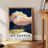 iconic charm vintage travel See America poster stunning gray black artwork perfect wall art gift lovers sizes A4 cm A0 timeless print home office