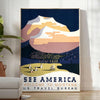 iconic charm vintage travel See America poster stunning gray black artwork perfect wall art gift lovers sizes A4 cm A0 timeless print home office