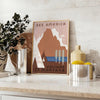 beauty USA See America travel poster gray brown hues wall art unique gift artwork space enthusiasts lovers