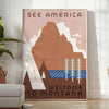 beauty USA See America travel poster gray brown hues wall art unique gift artwork space enthusiasts lovers