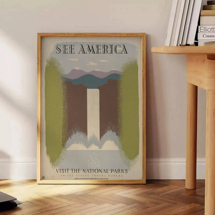 See America Travel Poster Print Travel Poster High Quality Frame Premium Print Home Decor Color