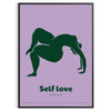 tranquility empowerment Self Love Yoga poster green blue tones wall art thoughtful gift artwork mindfulness positivity unframed version décor