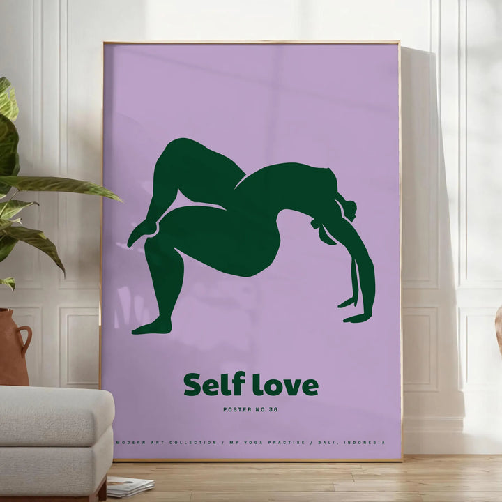 Self Love Yoga Poster Travel Poster High Quality Frame Premium Print Home Decor Color