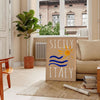 Affiche vintage Sicile Italie couleurs éclatantes bleu orange une décoration cadeau unique formats A4 cm A0