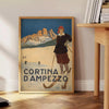 winter wanderlust vibrant ski travel poster refreshing green blue hues stunning wall art thrill slopes gift décor sizes A4 cm A0