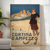 winter wanderlust vibrant ski travel poster refreshing green blue hues stunning wall art thrill slopes gift décor sizes A4 cm A0