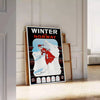 space stunning ski travel poster sleek gray black hues wall art thoughtful gift artwork essence adventure room aesthetic available standalone print option