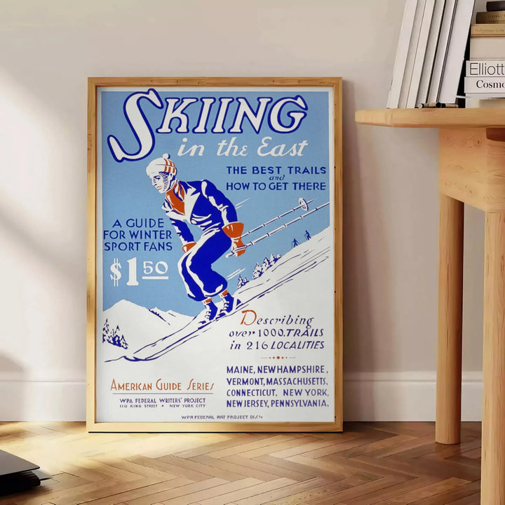 Ski Travel Poster Print Travel Poster High Quality Frame Premium Print Home Decor Color