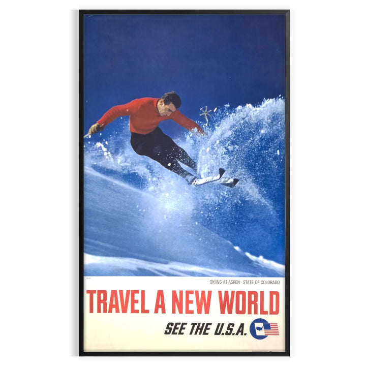 Impression d’affiche de voyage de ski 