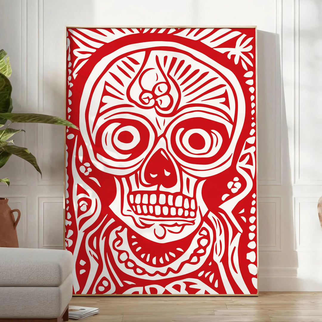 Skull Popular Wall Art Travel Poster High Quality Frame Premium Print Home Decor Color