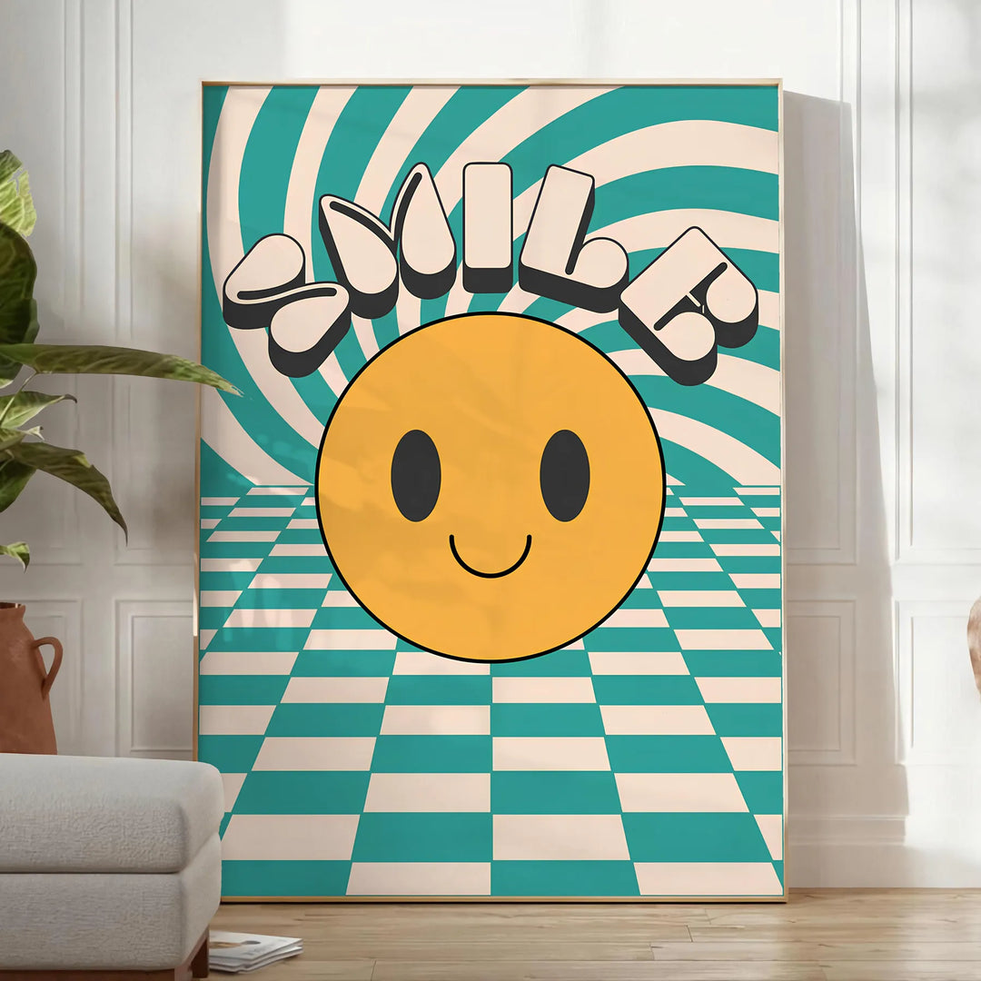 Smilelr Groovy Art Print Travel Poster High Quality Frame Premium Print Home Decor Color