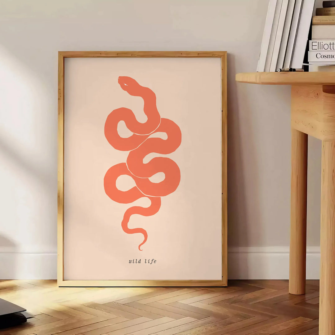 Snake Animal Poster Travel Poster High Quality Frame Premium Print Home Decor Color