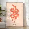 space captivating snake poster vibrant shades brown orange striking wall art perfect animal lovers ideal gift multiple sizes A4 cm A0 walls today