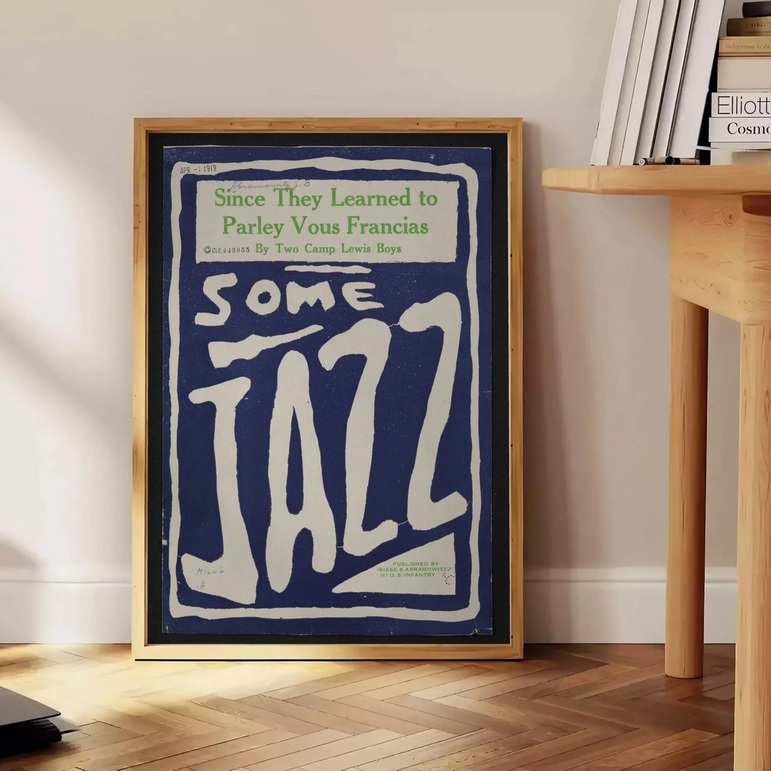 soulful essence jazz stunning gray blue poster perfect piece wall art music lovers unique gift artwork rhythm space sizes A4 cm A0