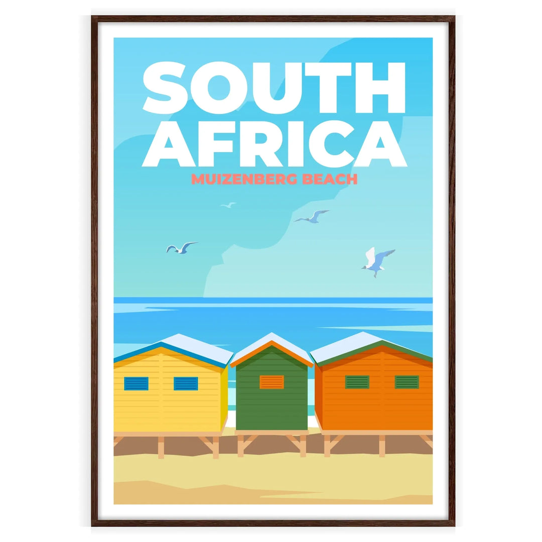 Affiche d'art mural imprimée d'afrique du sud