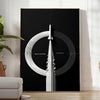 space stunning poster edge rocket technology sleek black gray canvas wall art enthusiasts thoughtful gift sizes A4 cm A0 print today