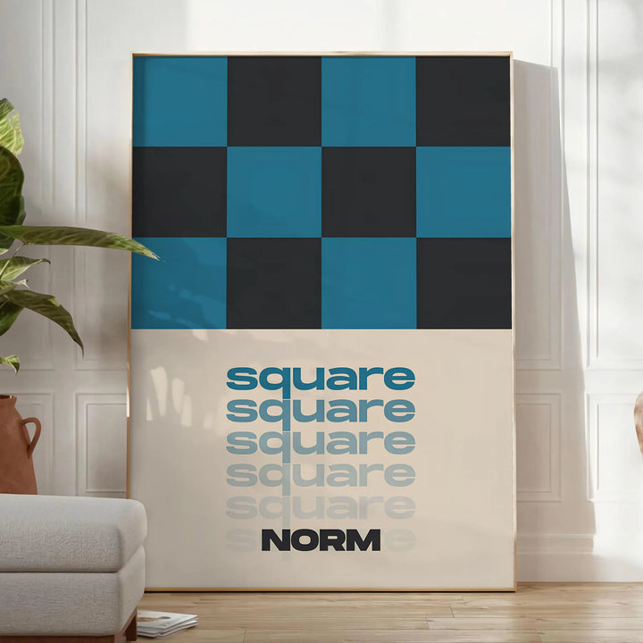 Square Modern Art Poster Travel Poster High Quality Frame Premium Print Home Decor Color