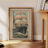 charm Europe state line boat travel poster vibrant green wall art perfect enthusiasts splash color space unique gift stunning artwork available