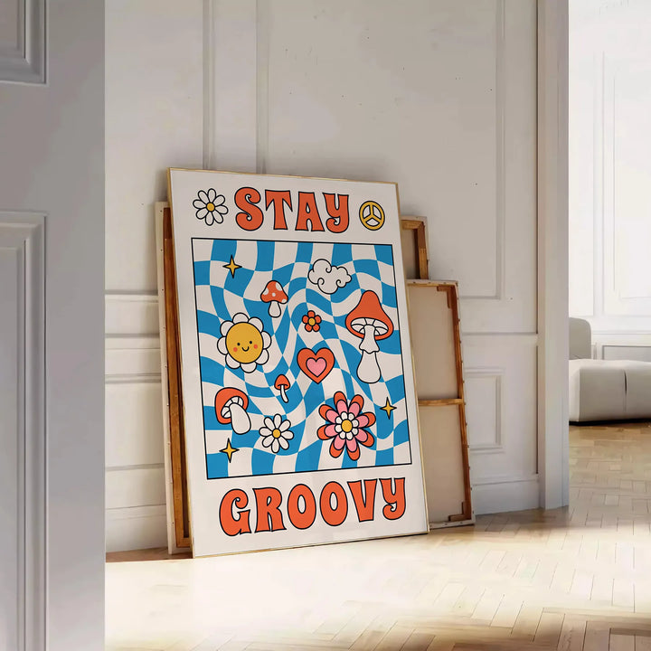 Stay Groovy Wall Art Travel Poster High Quality Frame Premium Print Home Decor Color