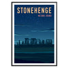 mystique Stonehenge stunning poster earthy brown gray tones perfect wall art space gift history lovers enthusiasts sizes A4 cm A0