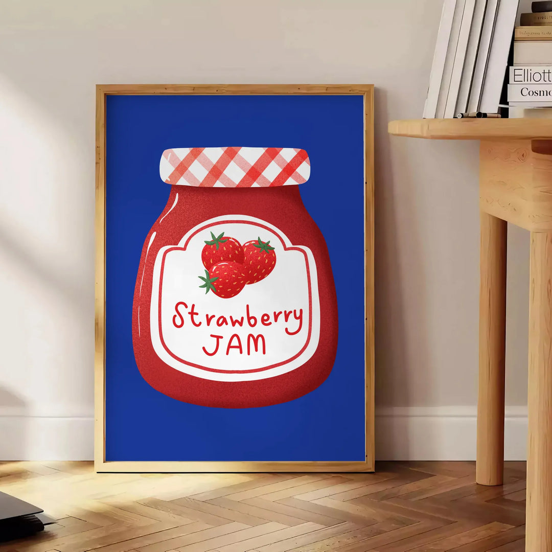 Strawberry Jam Kitchen Art Print Travel Poster High Quality Frame Premium Print Home Decor Color