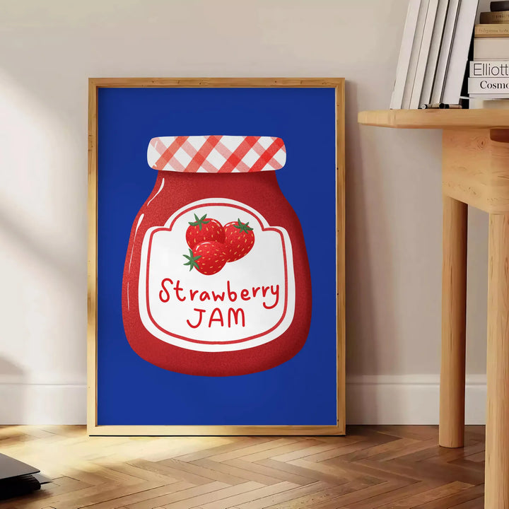 Strawberry Jam Kitchen Art Print Travel Poster High Quality Frame Premium Print Home Decor Color