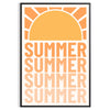 space summer vibes stunning graphic art poster warm browns vibrant yellows wall unforgettable gift room eye print A4 cm A0 sizes