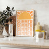 space summer vibes stunning graphic art poster warm browns vibrant yellows wall unforgettable gift room eye print A4 cm A0 sizes