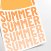 space summer vibes stunning graphic art poster warm browns vibrant yellows wall unforgettable gift room eye print A4 cm A0 sizes