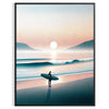 waves style vibrant surf poster stunning orange gray tones splash adventure room eye wall art unique gift