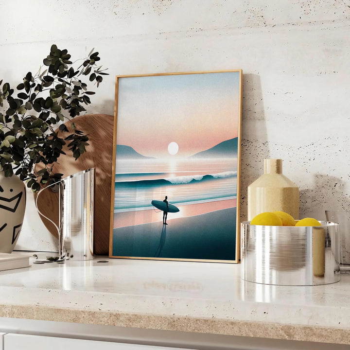 Surf Wall Art 1 Travel Poster High Quality Frame Premium Print Home Decor Color